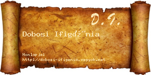 Dobosi Ifigénia névjegykártya